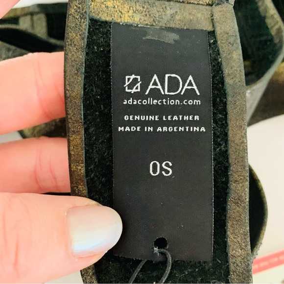 ADA Leather Wrap Belt in Midnight black gold NWT - Picture 5 of 7